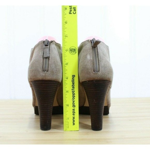 Cole Haan Darcy Bootie II Taupe Greige Suede Platform Boots Size 9.5 B - Picture 8 of 9